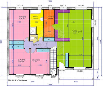 Maison - 107 m² - 5 pièces