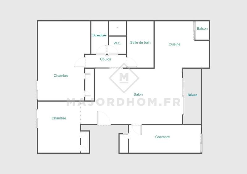 Appartement - 77 m² - 4 pièces