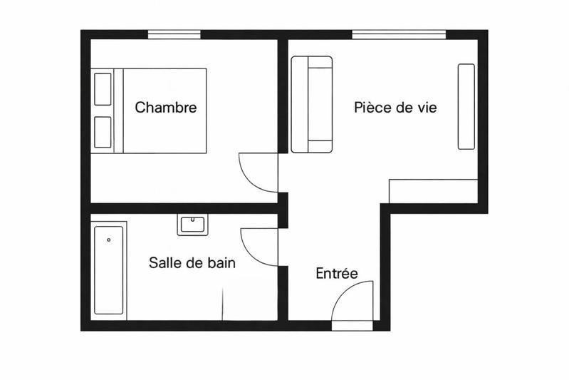 Appartement - 36 m² - 2 pièces
