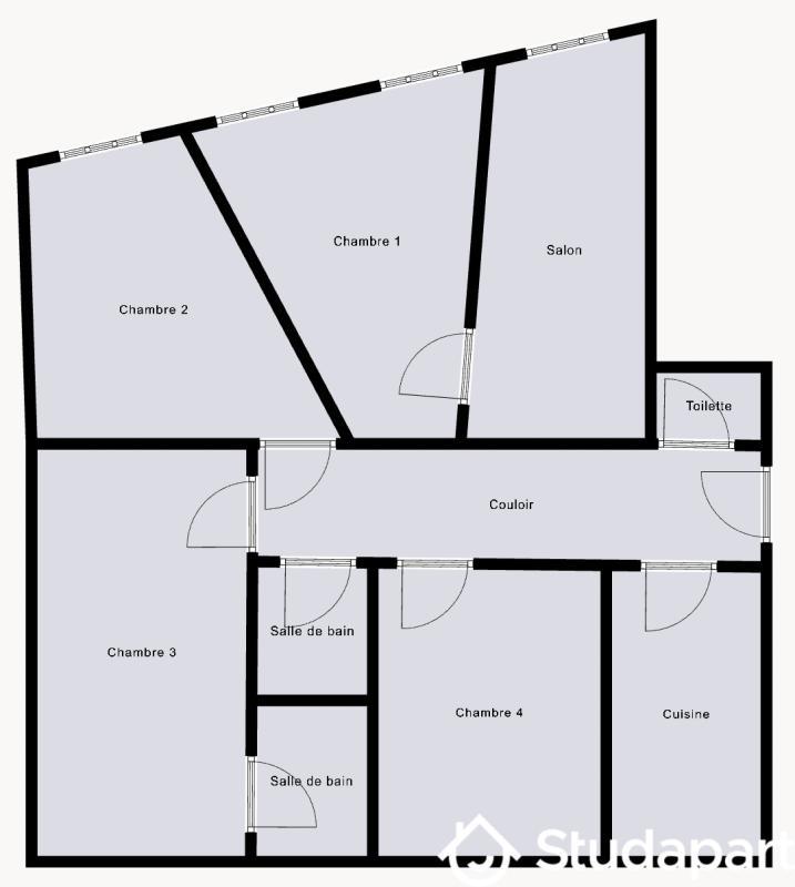 Chambre - 10 m² - 1 pièce