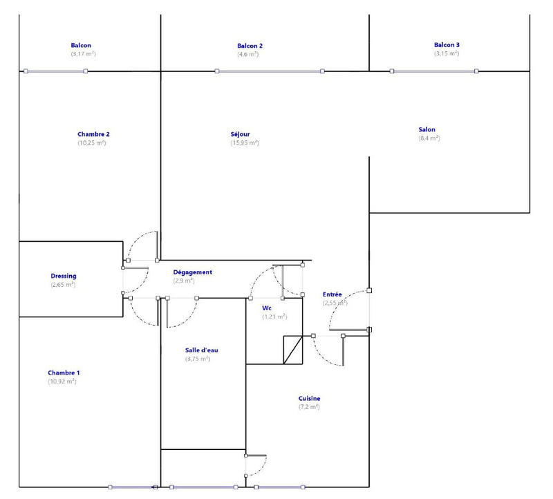 Appartement - 66 m² - 4 pièces