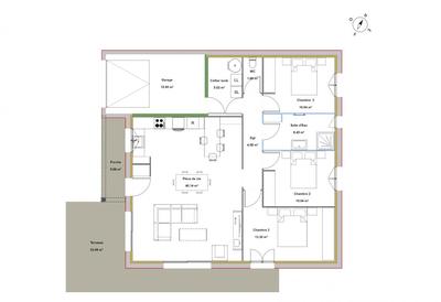 Maison - 90 m² - 4 pièces