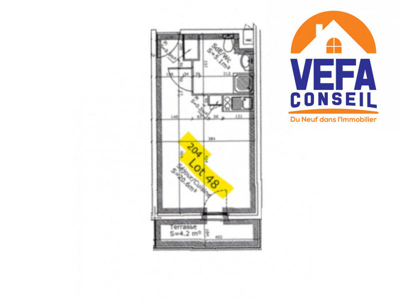 Appartement - 25 m² - 1 pièce