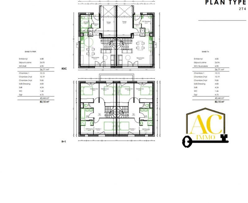 Maison - 80 m² - 4 pièces