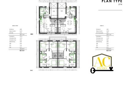 Maison - 80 m² - 4 pièces