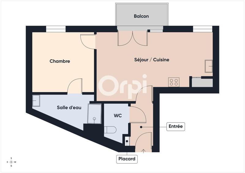 Appartement - 44 m² - 2 pièces