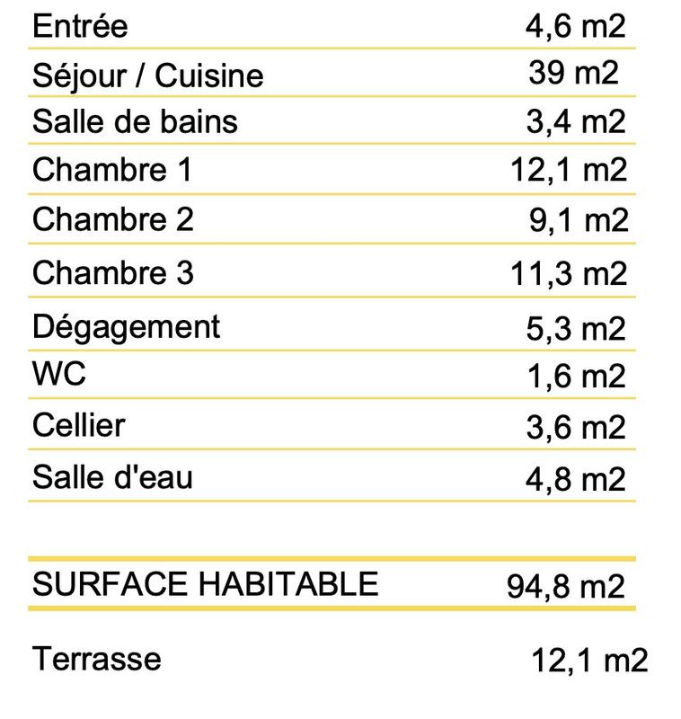 Appartement - 95 m² - 4 pièces