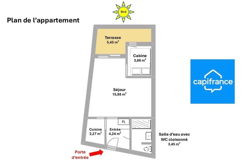 Appartement - 30 m² - 2 pièces