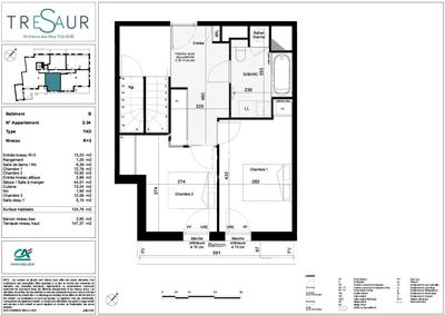 Appartement - 125 m² - 5 pièces