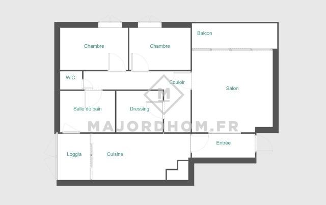 Appartement - 69 m² - 3 pièces