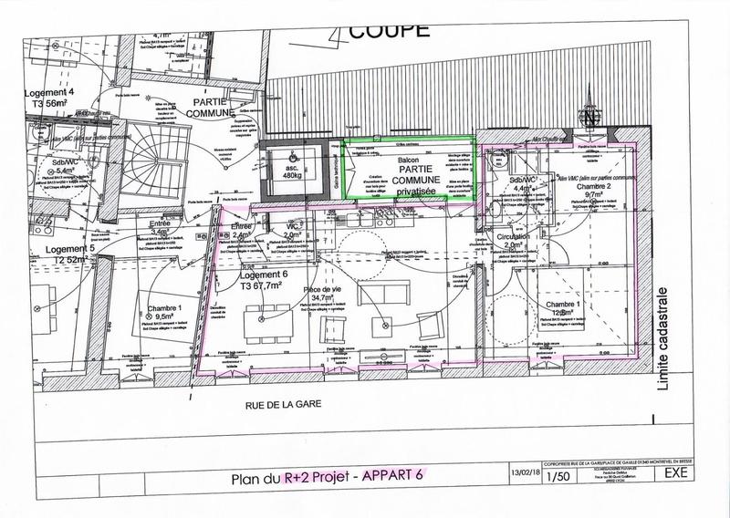 Appartement - 66 m² - 3 pièces