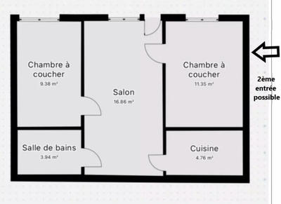 Appartement - 48 m²