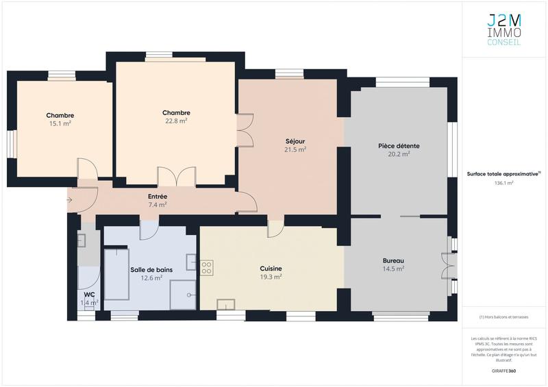 Appartement - 134 m² - 5 pièces