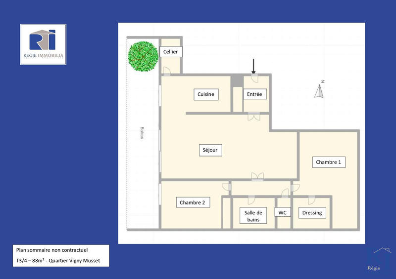 Appartement - 88 m² - 4 pièces