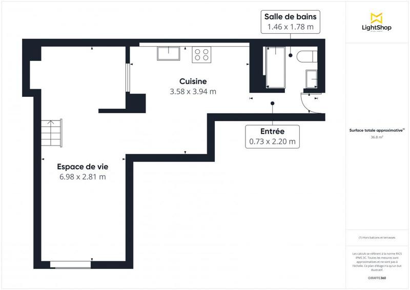 Appartement - 38 m² - 1 pièce