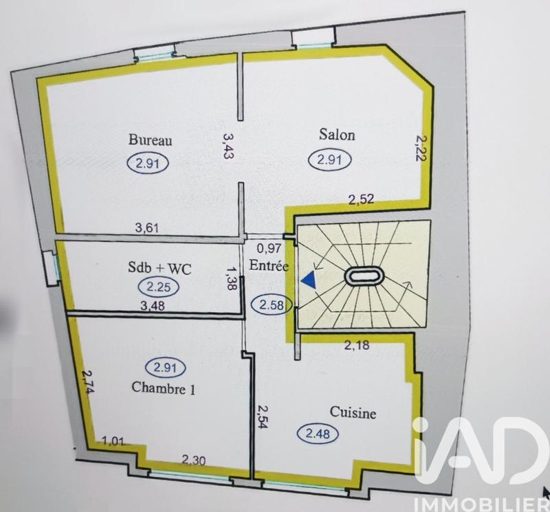 Appartement - 50 m² - 3 pièces