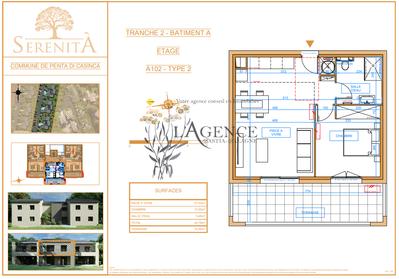 Appartement - 45 m² - 2 pièces