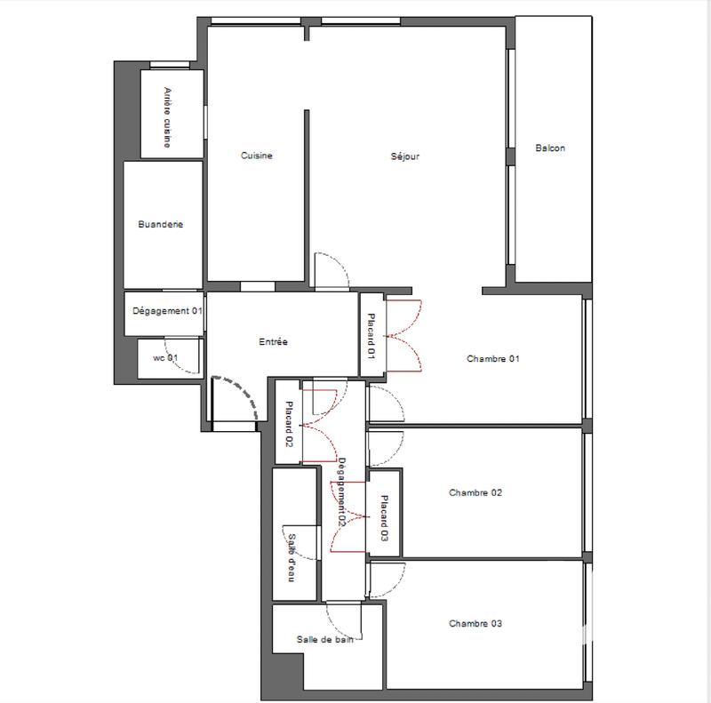 Appartement - 91 m² - 4 pièces