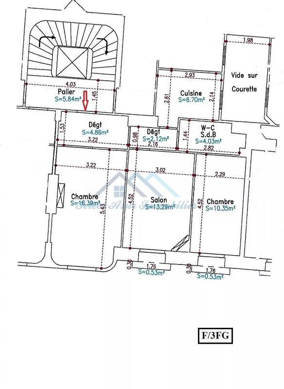 Appartement - 57 m² - 3 pièces