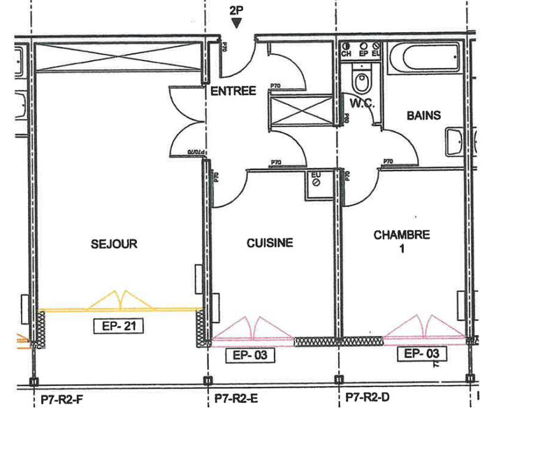 Appartement - 50 m² - 2 pièces
