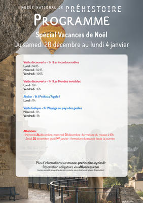 Les vacances de Noël au Musée national de Préhistoire