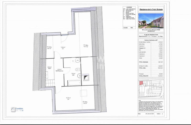 Appartement - 80 m² - 4 pièces