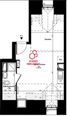 Appartement - 32 m² - 1 pièce