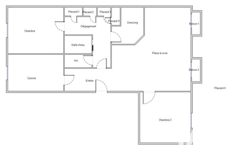 Appartement - 76 m² - 3 pièces