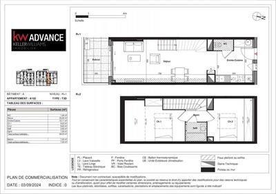 Appartement - 66 m² - 3 pièces