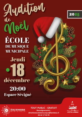 Audition de Noël de l'Ecole de Musique Municipale
