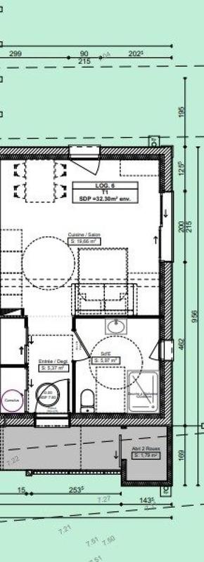 Appartement - 32 m² - 1 pièce