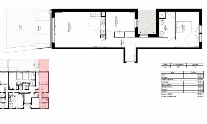 Appartement - 67 m² - 3 pièces