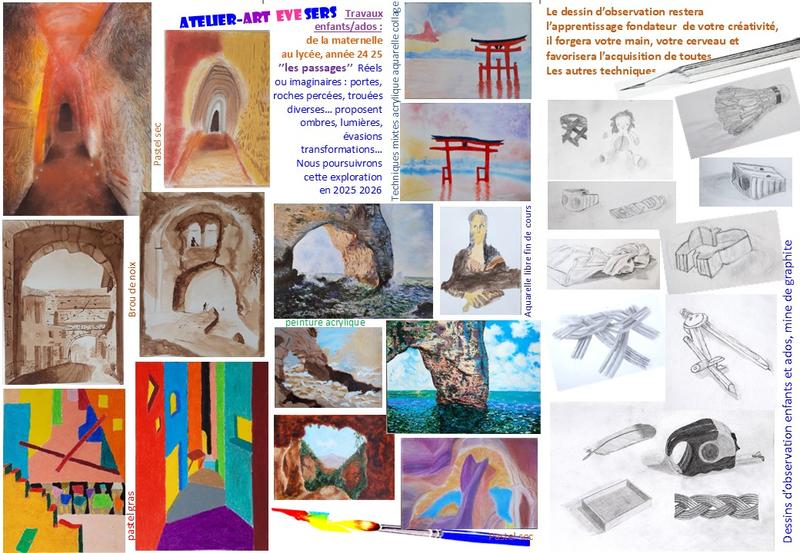 Cours dessin peinture créativité