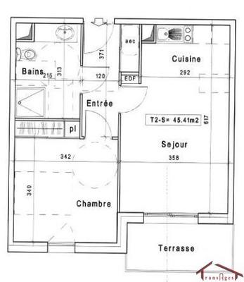 Appartement - 45 m² - 2 pièces