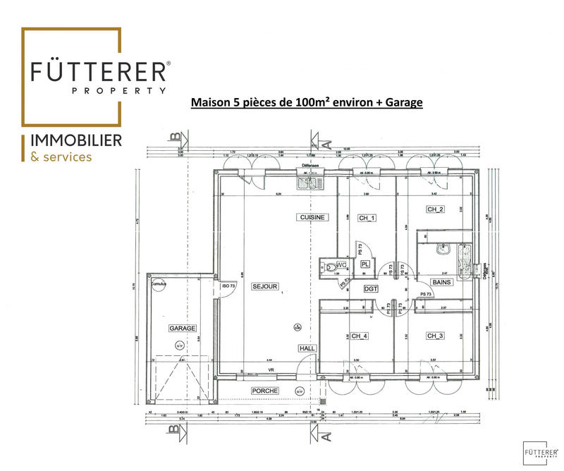 Maison - 100 m² - 5 pièces