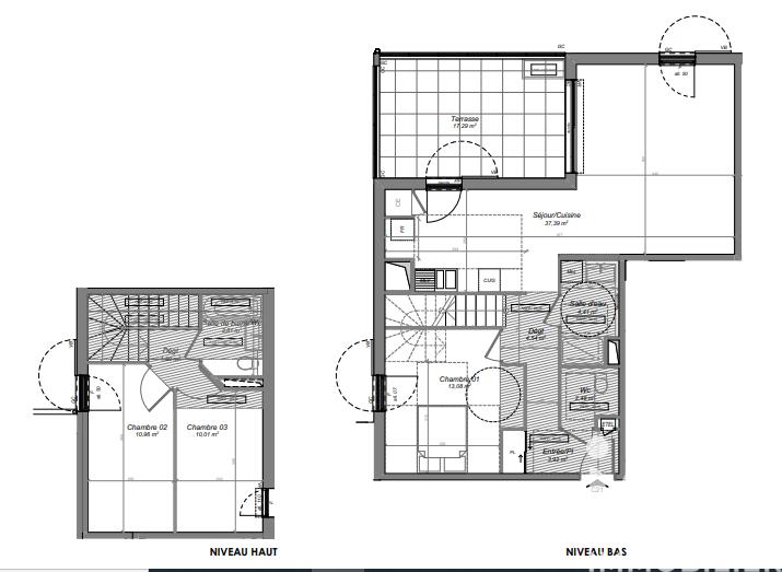 Duplex - 93 m² - 4 pièces