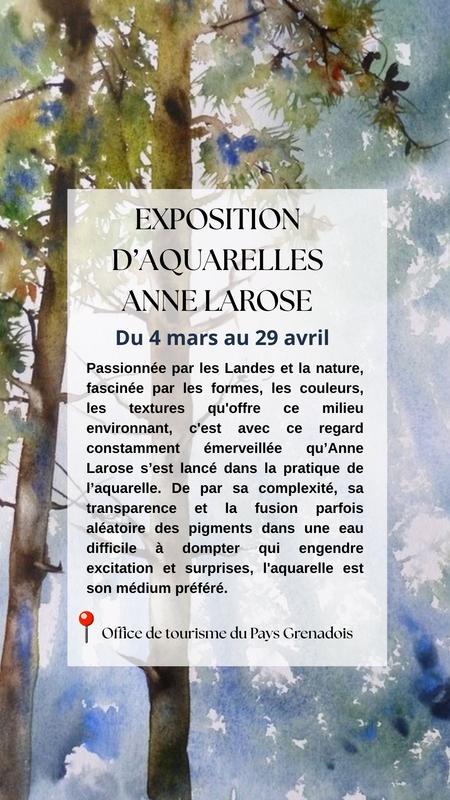 Exposition d'aquarelles d'Anne Larose