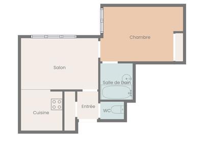 Appartement - 36 m² - 2 pièces