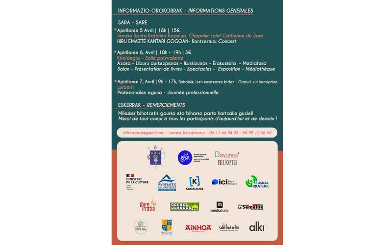 Biltzar des écrivains du Pays Basque : Journée professionnelle