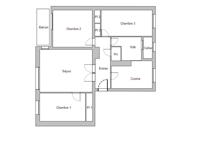 Appartement - 72 m² - 4 pièces