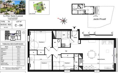 Appartement - 82 m² - 4 pièces