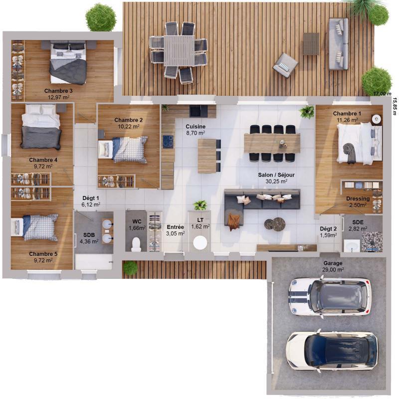 Maison - 117 m² - 7 pièces