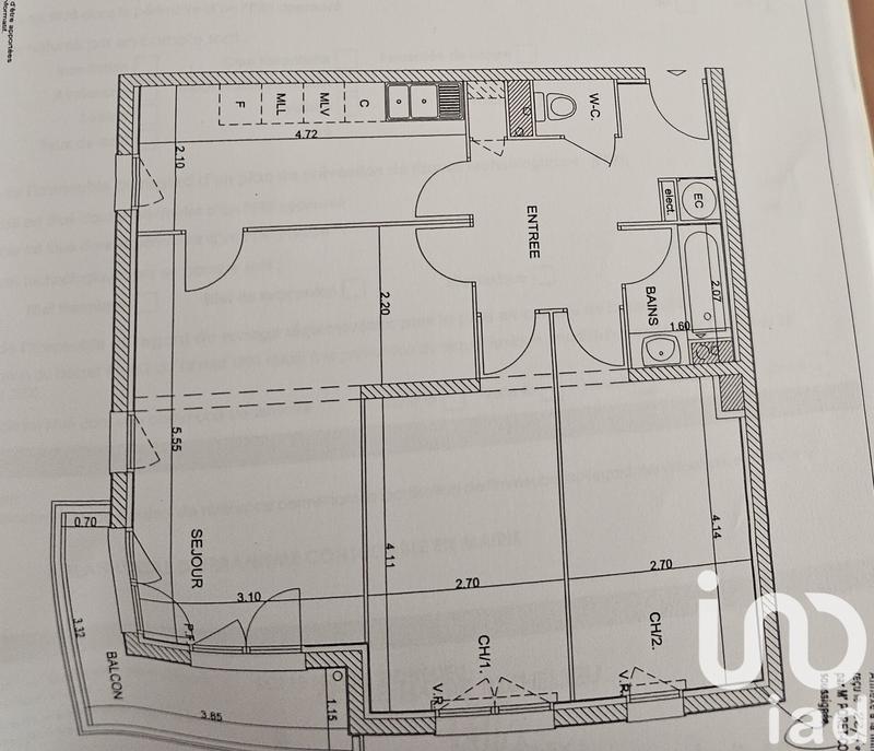 Appartement - 68 m² - 3 pièces