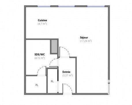 Appartement - 30 m² - 1 pièce