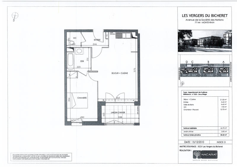 Appartement - 45 m² - 2 pièces
