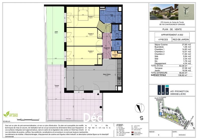 Appartement - 82 m² - 4 pièces