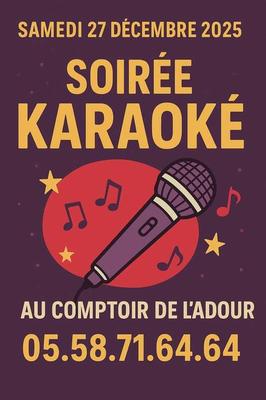 Soirée karaoké au Comptoir de l'Adour