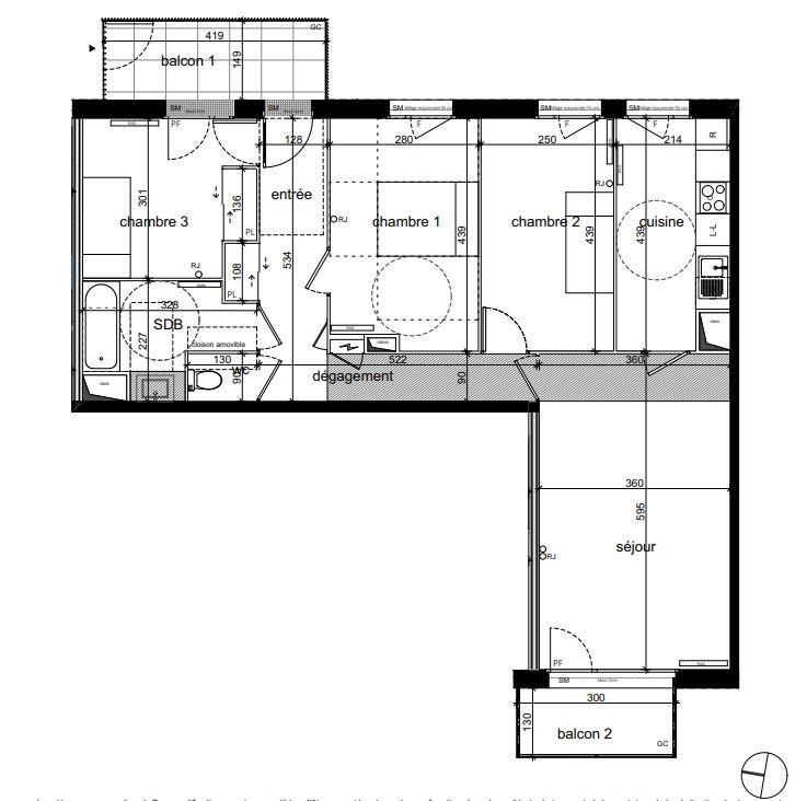 Appartement - 80 m² - 4 pièces