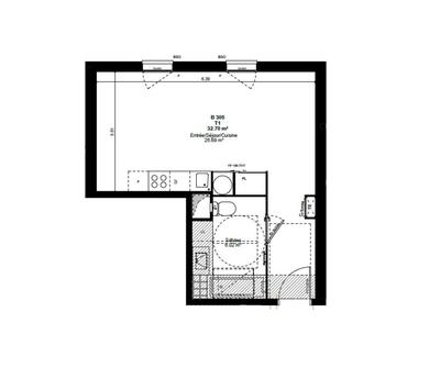 Appartement - 32 m² - 1 pièce