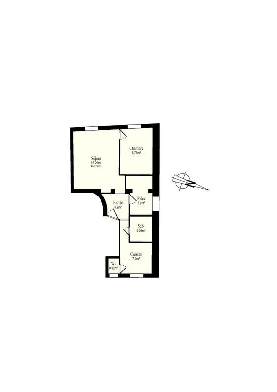 Appartement - 45 m² - 2 pièces